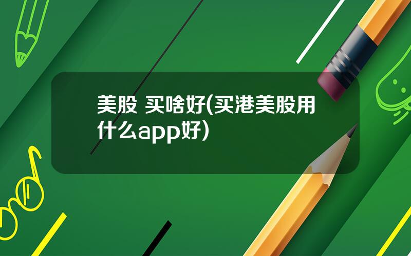 美股 买啥好(买港美股用什么app好)
